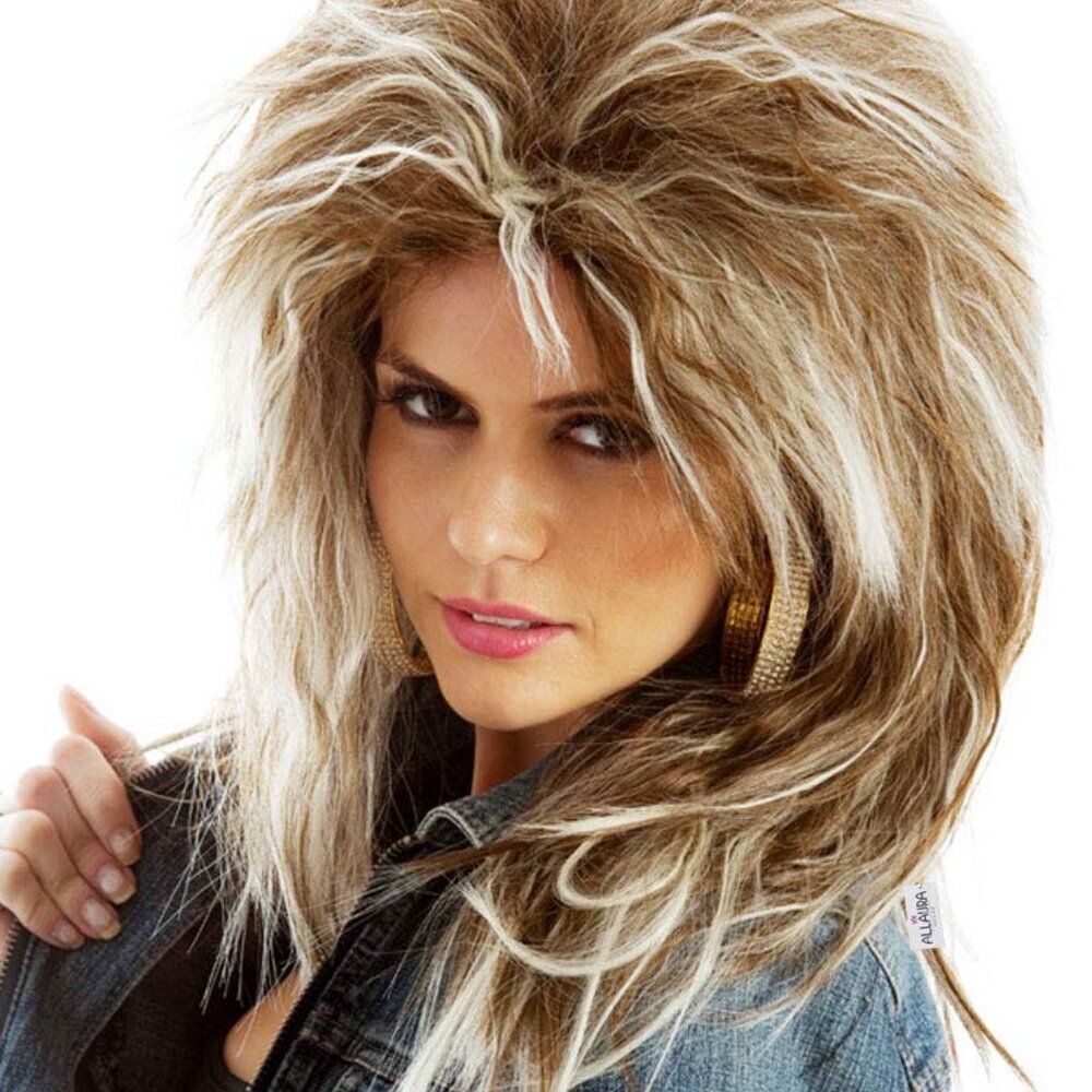 Compatible with Tina Turner Wig – 80s Rock Diva Wig for Women – Spiky Heavy Meta - Picture 3 of 5